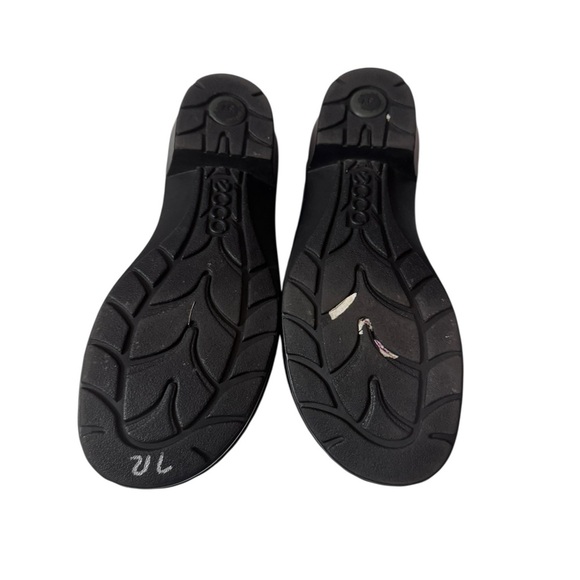 Ecco dark brown  Leather Suede Mules sz 37 - Picture 5 of 5